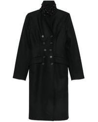 N°21 - Bead-Embellished Double-Breasted Coat - Lyst