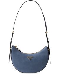 Prada - Arqué Small Nubuck Leather Bag - Lyst