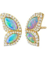 Monica Rich Kosann - Opal And Diamond Butterfly Earrings - Lyst
