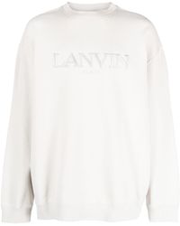 Lanvin - Sweatshirt mit Logo-Stickerei - Lyst