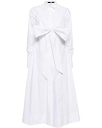 Karl Lagerfeld - Robe-chemise à détail de nœud - Lyst
