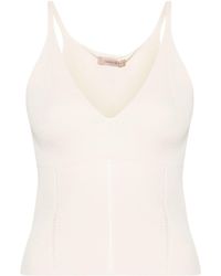 Twin Set - Sleeveless Ribbed-knit Top - Lyst