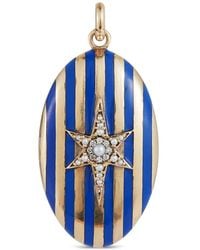 Storrow Jewelry - Lillian Diamond And Pearl Locket Pendant - Lyst