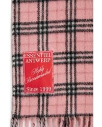 Essentiel Antwerp - Karierter Kattern Schal Mit Fransen - Lyst