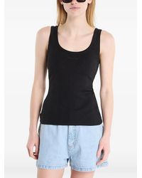 Calvin Klein - Ribbed Logo-Print Tank Top - Lyst