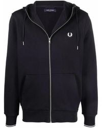 Fred Perry - Hoodie Mit Logo-Stickerei - Lyst