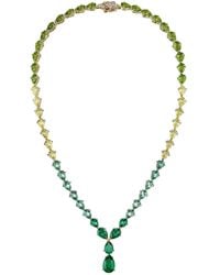 Anabela Chan - 18kt Vermeil Emerald Nova Halskette mit Schmucksteinen - Lyst