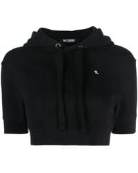 Raf Simons - Cropped Short-Sleeve Hoodie - Lyst