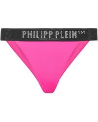 Philipp Plein - Logo-Band Bikini Bottoms - Lyst
