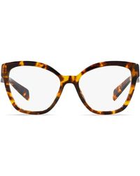 Prada - Brille Mit Oversized-Gestell - Lyst