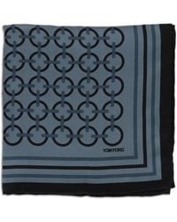 Tom Ford - Chain-Link-Print Silk Pocket Square - Lyst