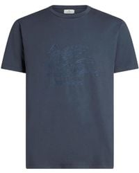 Etro - Embroidered Short Sleeve T-Shirt With Intricate De - Lyst