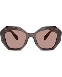 Prada - Hexagon-Frame Sunglasses - Lyst