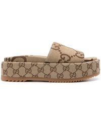 Gucci - Original Gg Flatform Sandals 55 - Lyst