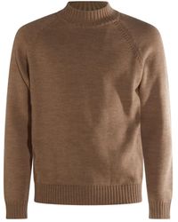 Zanone - High-Neck Raglan-Sleeve Sweater - Lyst
