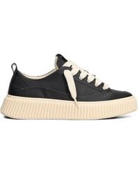 Rhun - Pebbled-Leather Chunky Low-Top Sneakers - Lyst