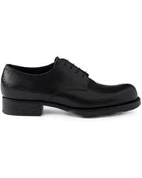 Prada - Antiqued Leather Lace-Up Shoes - Lyst