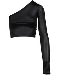 Rick Owens - Ziggy T Asymmetric Cropped T-Shirt - Lyst