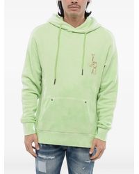 John Richmond - Embroidered Logo Brushed Hoodie - Lyst