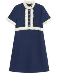 Valentino Garavani - Mini Crepe Couture Wool Dress - Lyst