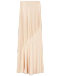 Ermanno Scervino - Matte Satin Long Maxi Skirt - Lyst