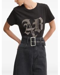 Aniye By - Rhinestone-Logo T-Shirt - Lyst