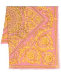 Versace - Barocco silk scarf - Lyst
