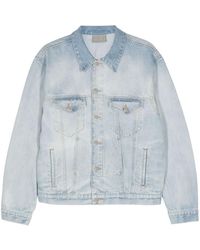 VTMNTS - Logo-Embroidered Denim Jacket - Lyst