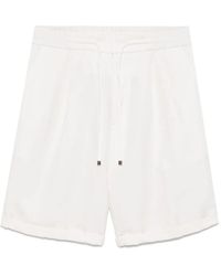 Brunello Cucinelli - Short En Coton À Lien De Resserrage - Lyst