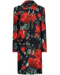 Dolce & Gabbana - Single-Breasted Rose- Cotton Jacquard Coat - Lyst