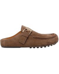 Tod's - Buckle-Detail Gommini Suede Mules - Lyst