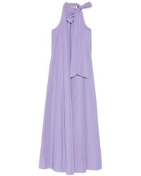 Essentiel Antwerp - Jayda High-Neck Bow Maxi Dress - Lyst