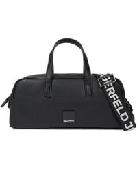KARL LAGERFELD - Logo-Patch Bowling Bag - Lyst