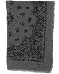 Kujten - Paisley-Print Frayed Scarf - Lyst