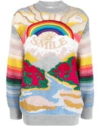Stella McCartney - Festive Smile Intarsia-Knit Jumper - Lyst