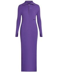 KARL LAGERFELD - Zip Knit Dress - Lyst