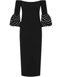 Rebecca Vallance - Bellatrix Off-Shoulder Ruffled Midi Dress - Lyst