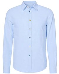 Paul Smith - Tailored-Fit Sky Organic-Cotton Multicolour Button Oxford Shirt - Lyst