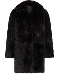 Loulou de Saison - Shearling Spread-Collar Coat - Lyst