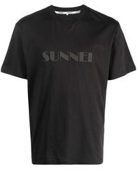 Sunnei - Logo-print Cotton T-shirt - Lyst