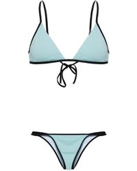 Balmain - Contrast-Trim Triangle Bikini - Lyst