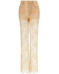 GIUSEPPE DI MORABITO - Lace Flared Trousers - Lyst
