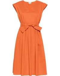 Woolrich - Popeline-Kleid Mit V-Ausschnitt - Lyst