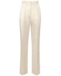 Elisabetta Franchi - Stretch-Satin Trousers - Lyst