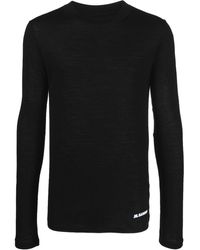 Jil Sander - Black Virgin Wool T-shirt - Lyst