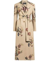 Etro - フローラル ベルテッドコート - Lyst