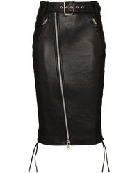 Balenciaga - Falda de tubo con cinturón - Lyst