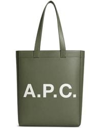 A.P.C. - Lou Logo-Print Tote Bag - Lyst