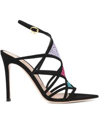Gianvito Rossi - 105Mm Confetti Embellished-Strap Sandals - Lyst