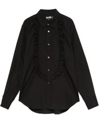 COMME DES GARÇON BLACK - Ruffled-Detail Shirt - Lyst